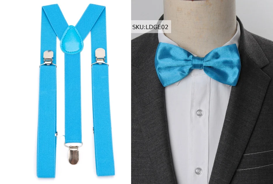 Suspenders Bow Tie Set Men Fashion Suspensorio for Man Boy Women Bowtie Braces Trousers Tirantes Wedding Leisure Shirt Stays