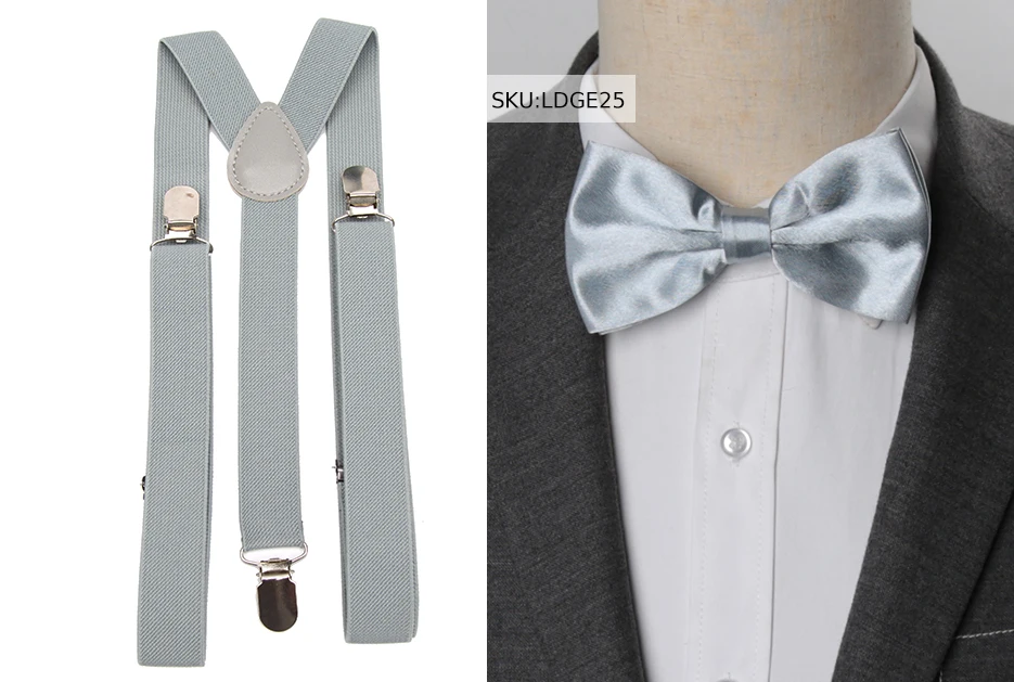 Suspenders Bow Tie Set Men Fashion Suspensorio for Man Boy Women Bowtie Braces Trousers Tirantes Wedding Leisure Shirt Stays