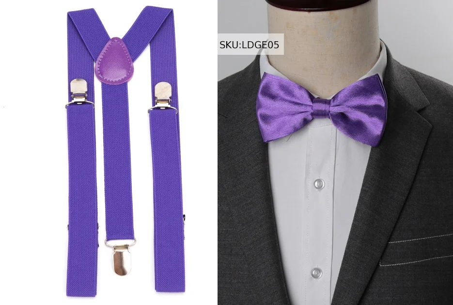 Suspenders Bow Tie Set Men Fashion Suspensorio for Man Boy Women Bowtie Braces Trousers Tirantes Wedding Leisure Shirt Stays