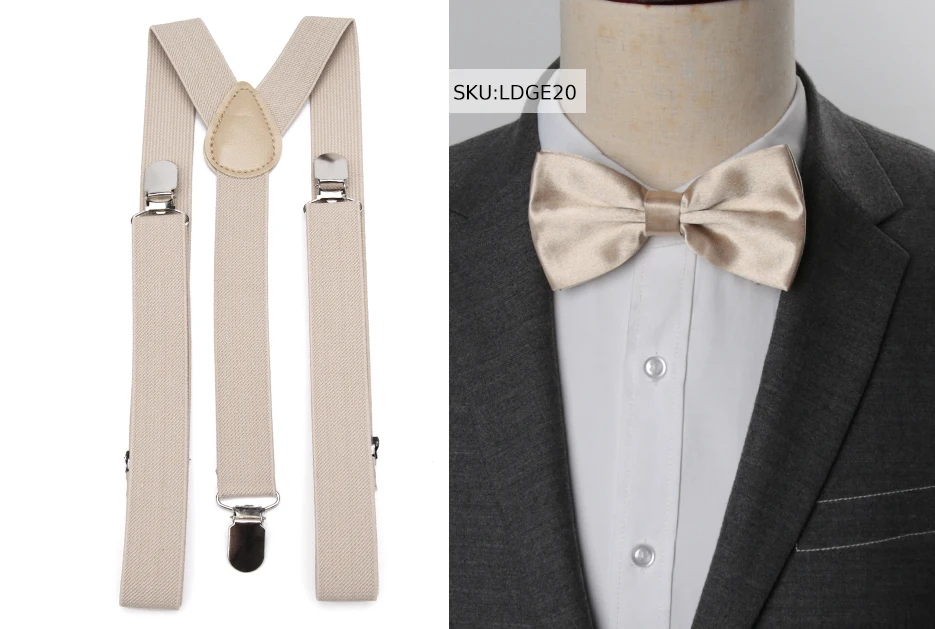 Suspenders Bow Tie Set Men Fashion Suspensorio for Man Boy Women Bowtie Braces Trousers Tirantes Wedding Leisure Shirt Stays