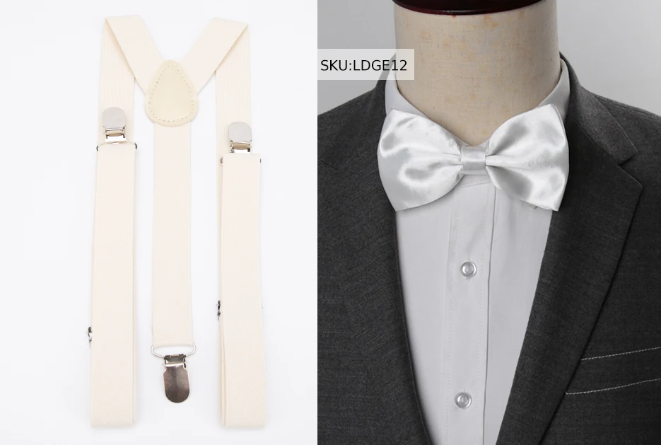 Suspenders Bow Tie Set Men Fashion Suspensorio for Man Boy Women Bowtie Braces Trousers Tirantes Wedding Leisure Shirt Stays