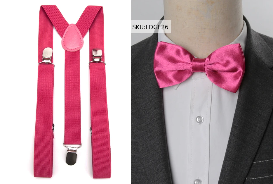 Suspenders Bow Tie Set Men Fashion Suspensorio for Man Boy Women Bowtie Braces Trousers Tirantes Wedding Leisure Shirt Stays