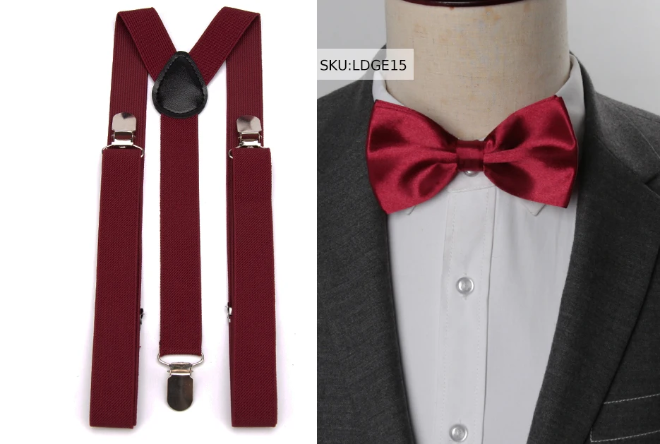 Suspenders Bow Tie Set Men Fashion Suspensorio for Man Boy Women Bowtie Braces Trousers Tirantes Wedding Leisure Shirt Stays