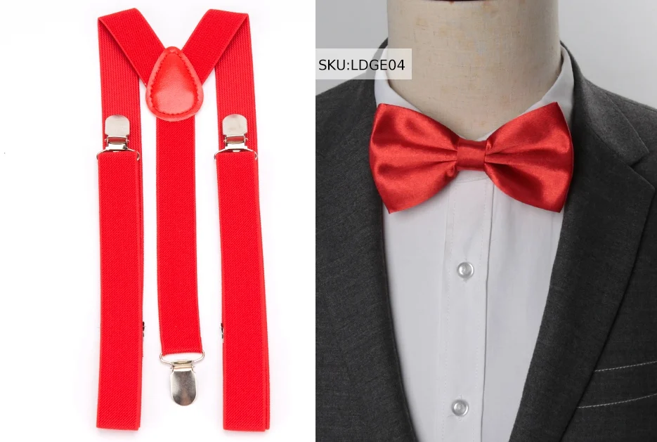 Suspenders Bow Tie Set Men Fashion Suspensorio for Man Boy Women Bowtie Braces Trousers Tirantes Wedding Leisure Shirt Stays