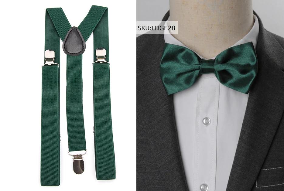 Suspenders Bow Tie Set Men Fashion Suspensorio for Man Boy Women Bowtie Braces Trousers Tirantes Wedding Leisure Shirt Stays