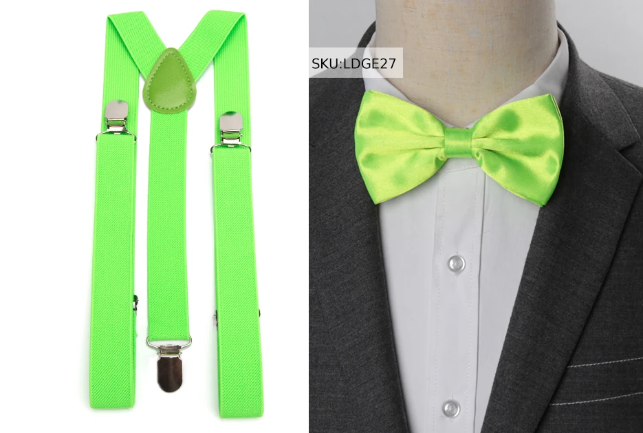 Suspenders Bow Tie Set Men Fashion Suspensorio for Man Boy Women Bowtie Braces Trousers Tirantes Wedding Leisure Shirt Stays