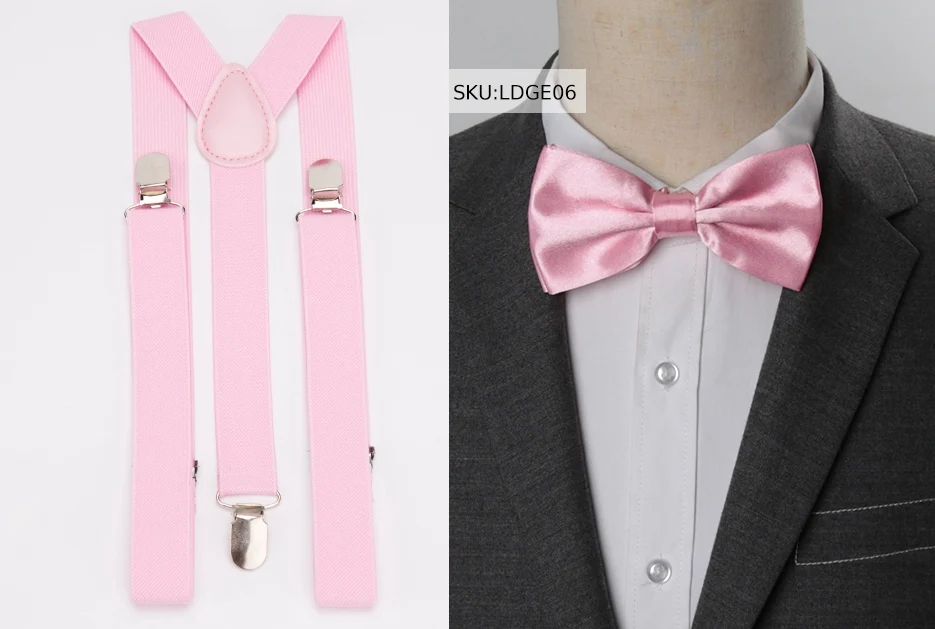 Suspenders Bow Tie Set Men Fashion Suspensorio for Man Boy Women Bowtie Braces Trousers Tirantes Wedding Leisure Shirt Stays