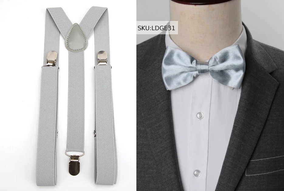 Suspenders Bow Tie Set Men Fashion Suspensorio for Man Boy Women Bowtie Braces Trousers Tirantes Wedding Leisure Shirt Stays