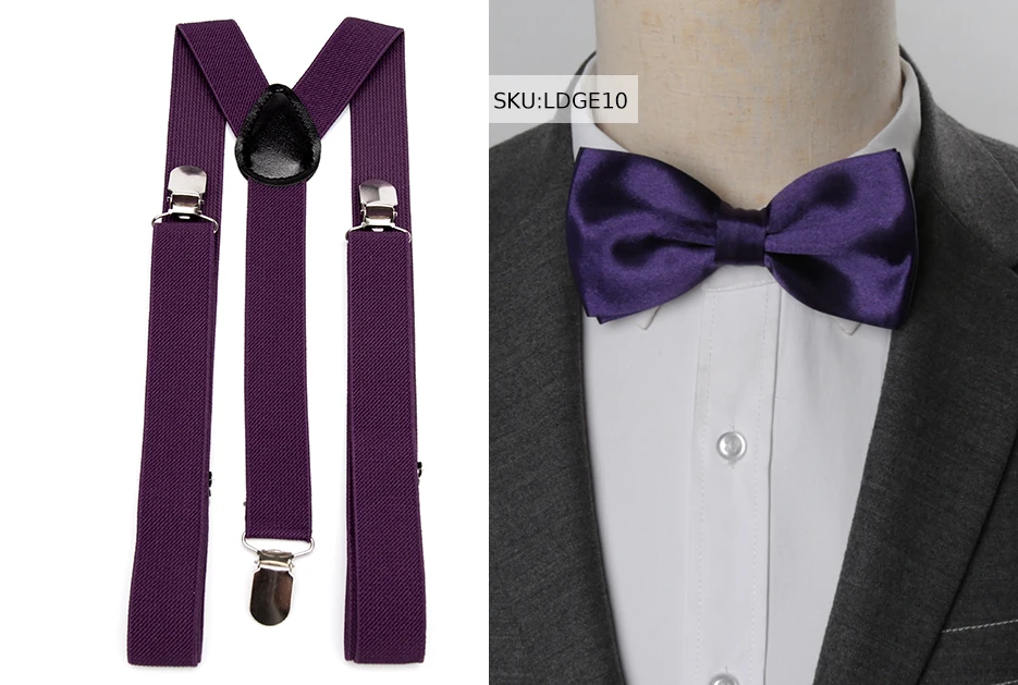Suspenders Bow Tie Set Men Fashion Suspensorio for Man Boy Women Bowtie Braces Trousers Tirantes Wedding Leisure Shirt Stays