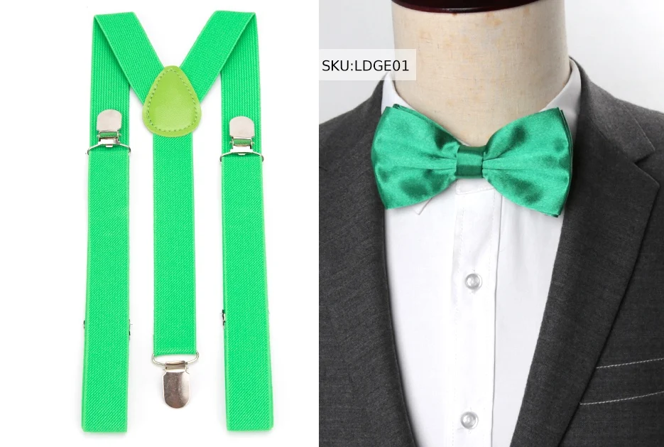 Suspenders Bow Tie Set Men Fashion Suspensorio for Man Boy Women Bowtie Braces Trousers Tirantes Wedding Leisure Shirt Stays