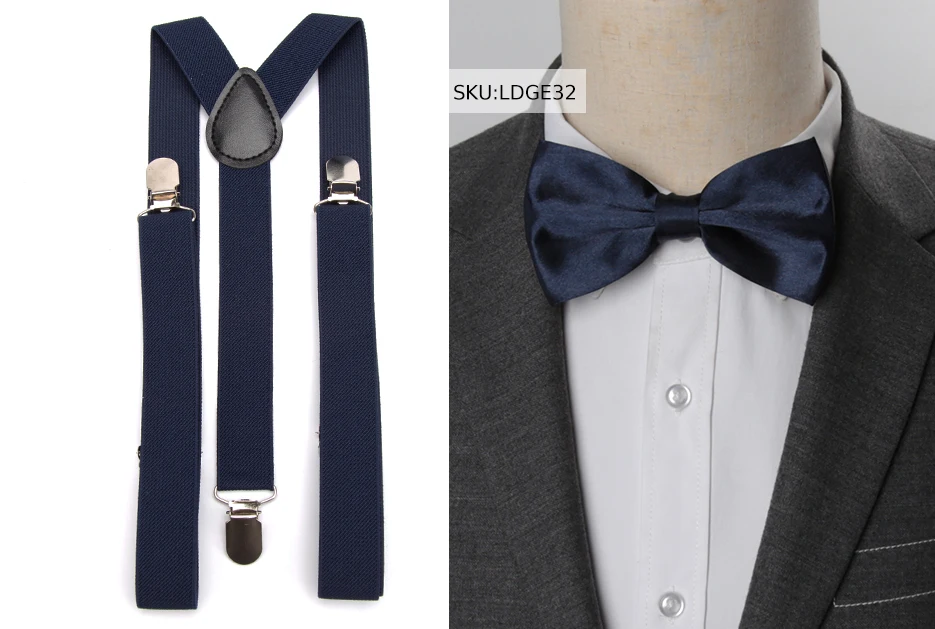 Suspenders Bow Tie Set Men Fashion Suspensorio for Man Boy Women Bowtie Braces Trousers Tirantes Wedding Leisure Shirt Stays