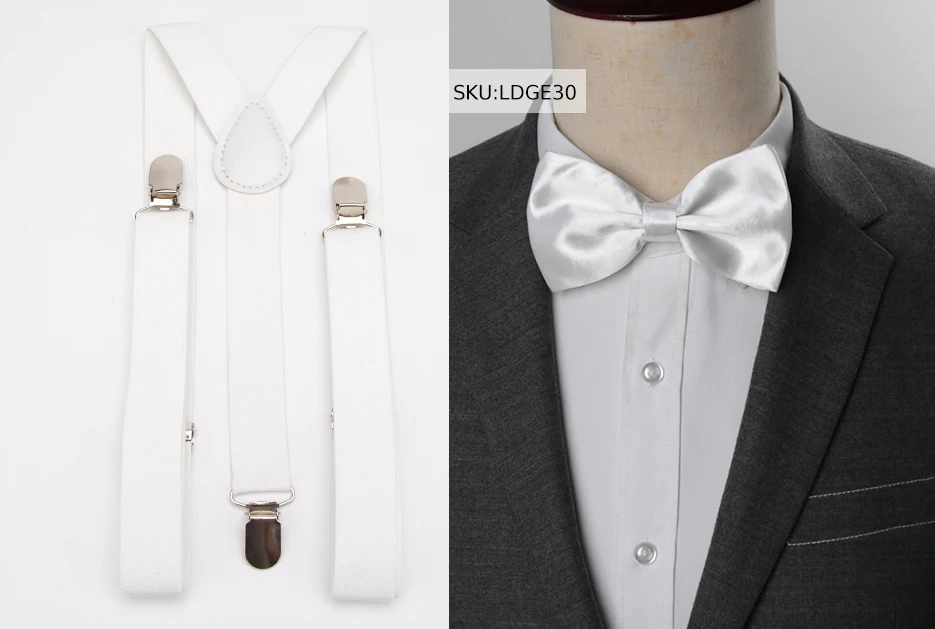 Suspenders Bow Tie Set Men Fashion Suspensorio for Man Boy Women Bowtie Braces Trousers Tirantes Wedding Leisure Shirt Stays