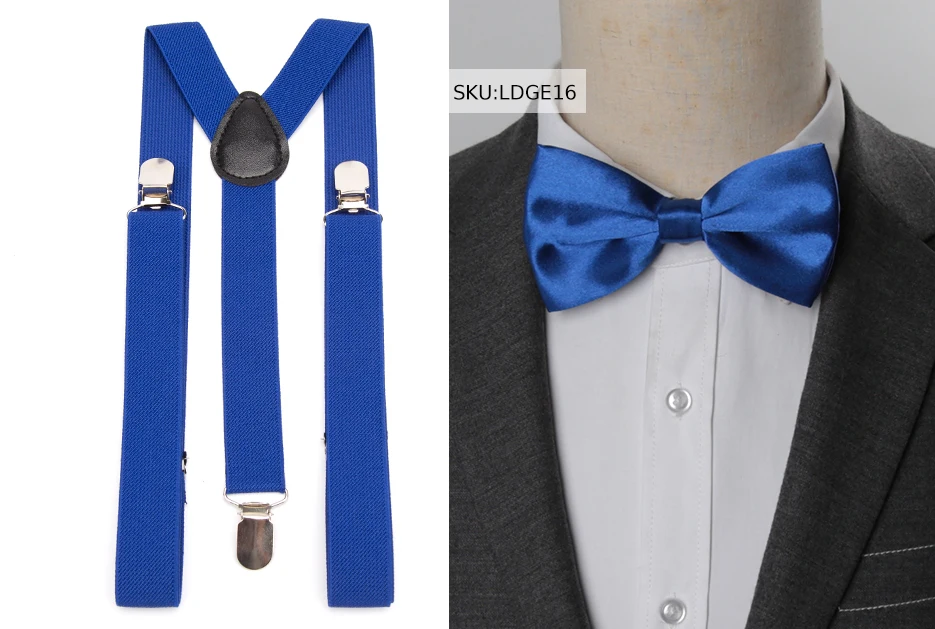 Suspenders Bow Tie Set Men Fashion Suspensorio for Man Boy Women Bowtie Braces Trousers Tirantes Wedding Leisure Shirt Stays