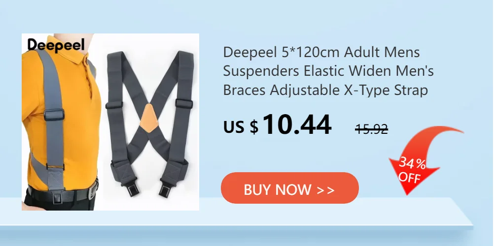 Deepeel 3.5*125cm Adult Men's Suspenders 3/6 Clips Harness Man Fashion Suspender for Pants DIY Elastic Braces Male Jockstrap