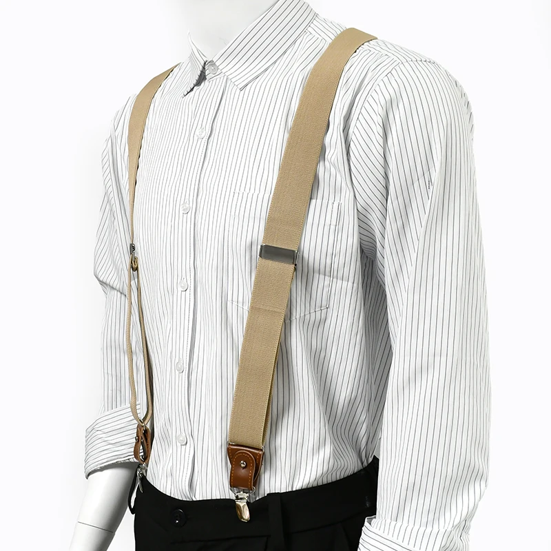 Deepeel 3.5*125cm Adult Men's Suspenders 3/6 Clips Harness Man Fashion Suspender for Pants DIY Elastic Braces Male Jockstrap