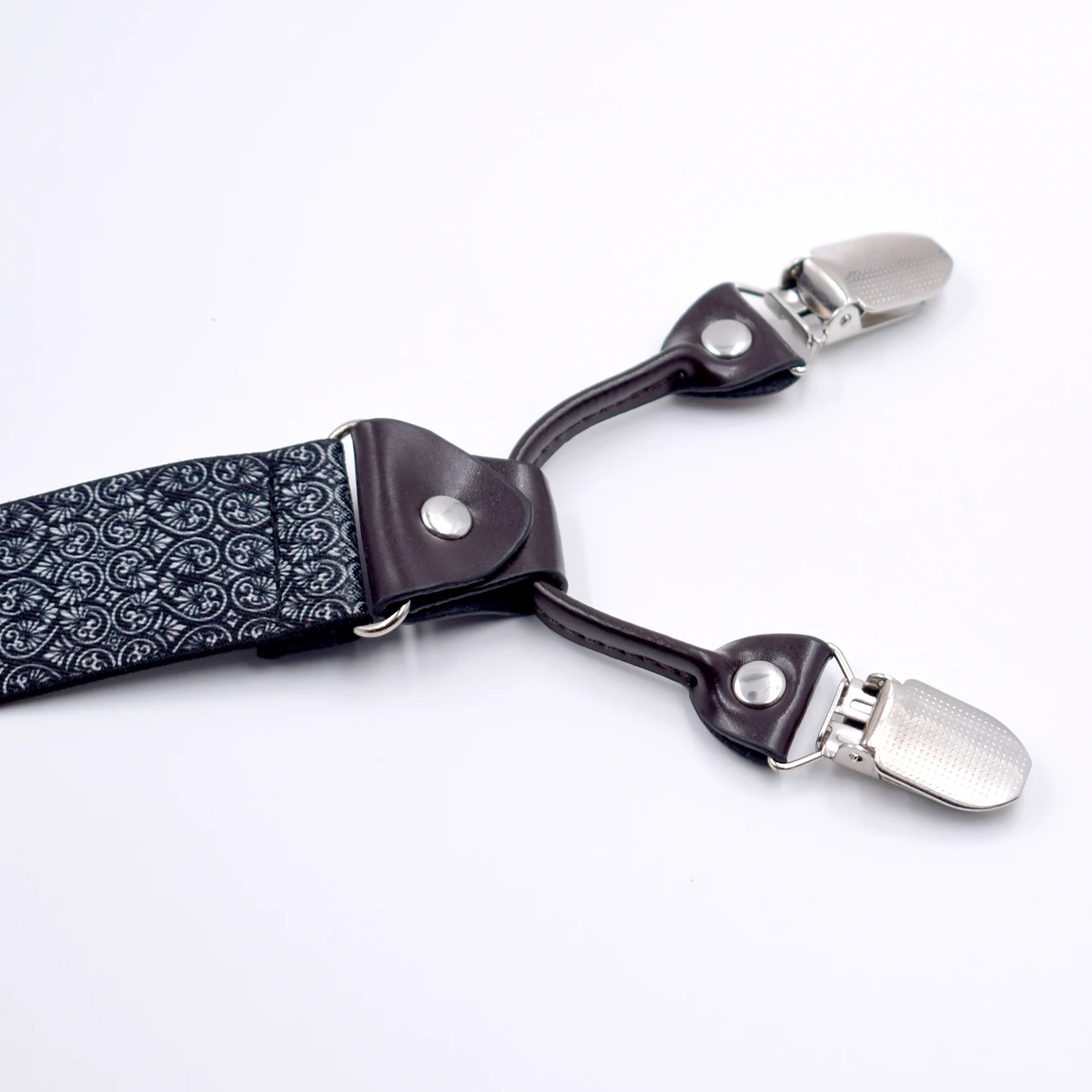 Vintage Paisley Suspenders for Men Groom Groomsmen Wedding Party Y-Back 6 Metal Clips Tuxedo Trouser Braces Father Husband Gifts