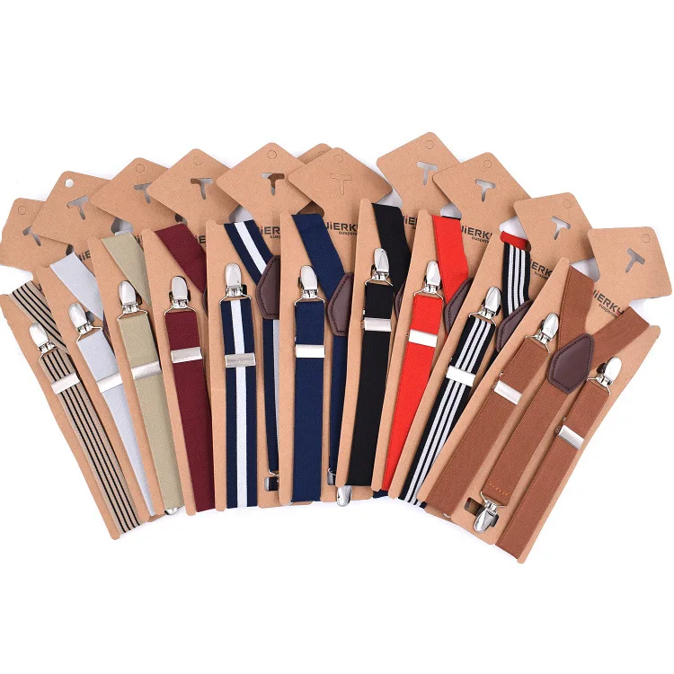 3 Clips Men's Suspenders Men Braces Supports Tirantes for Women Elastic Adjustable Pants Straps Clothing 2.5*110cm