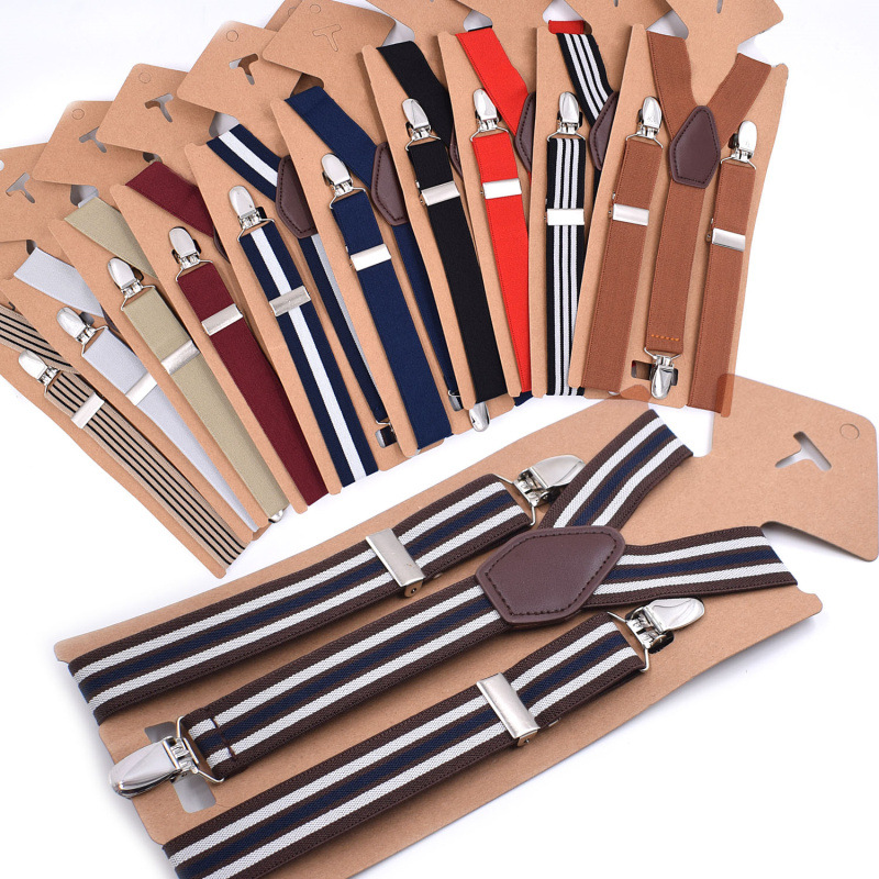 3 Clips Men's Suspenders Men Braces Supports Tirantes for Women Elastic Adjustable Pants Straps Clothing 2.5*110cm
