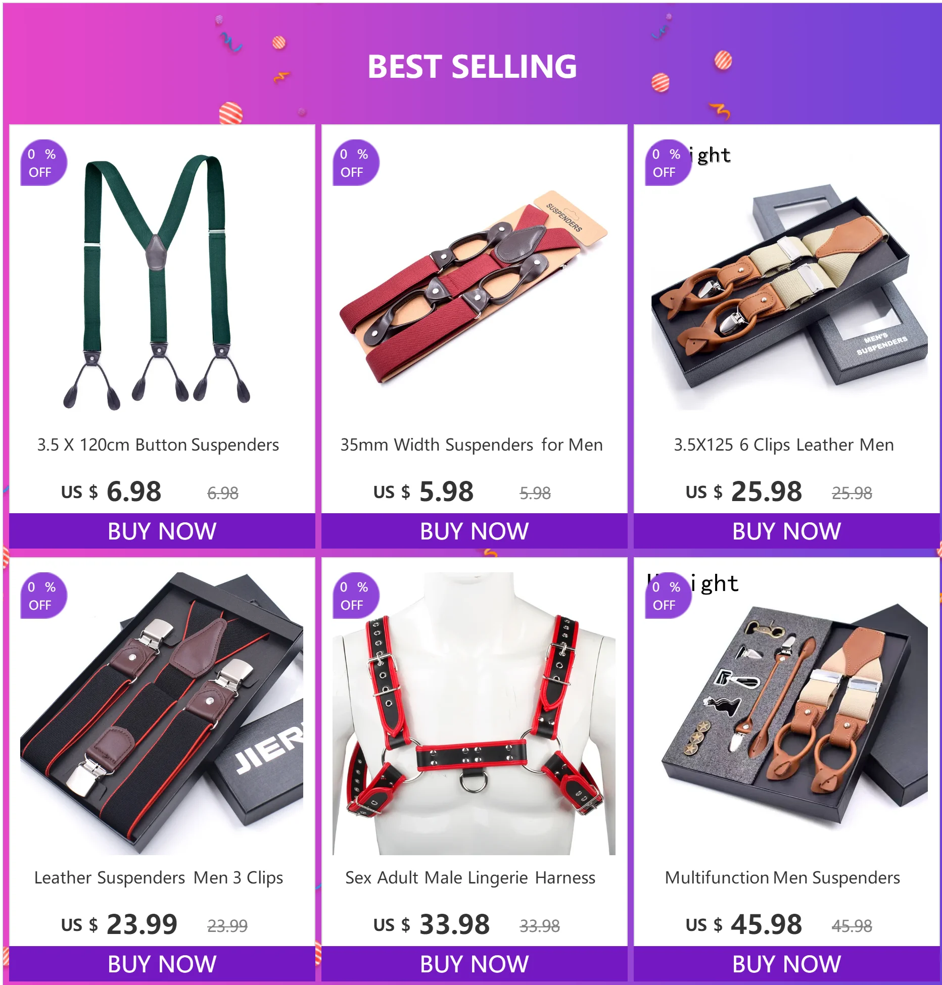 3 Clips Men's Suspenders Men Braces Supports Tirantes for Women Elastic Adjustable Pants Straps Clothing 2.5*110cm