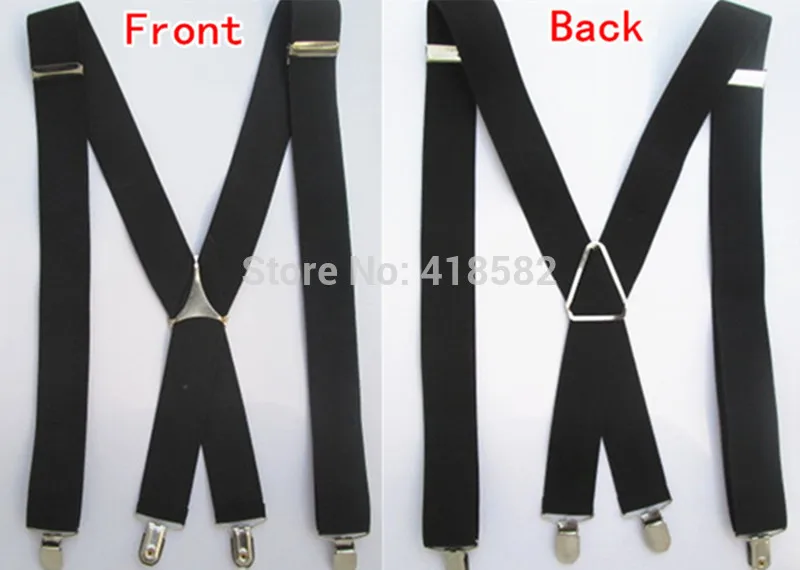 Bright White Rib Color Suspenders for Men Women New Arrival 3.5 Width X Back Adult Suspender