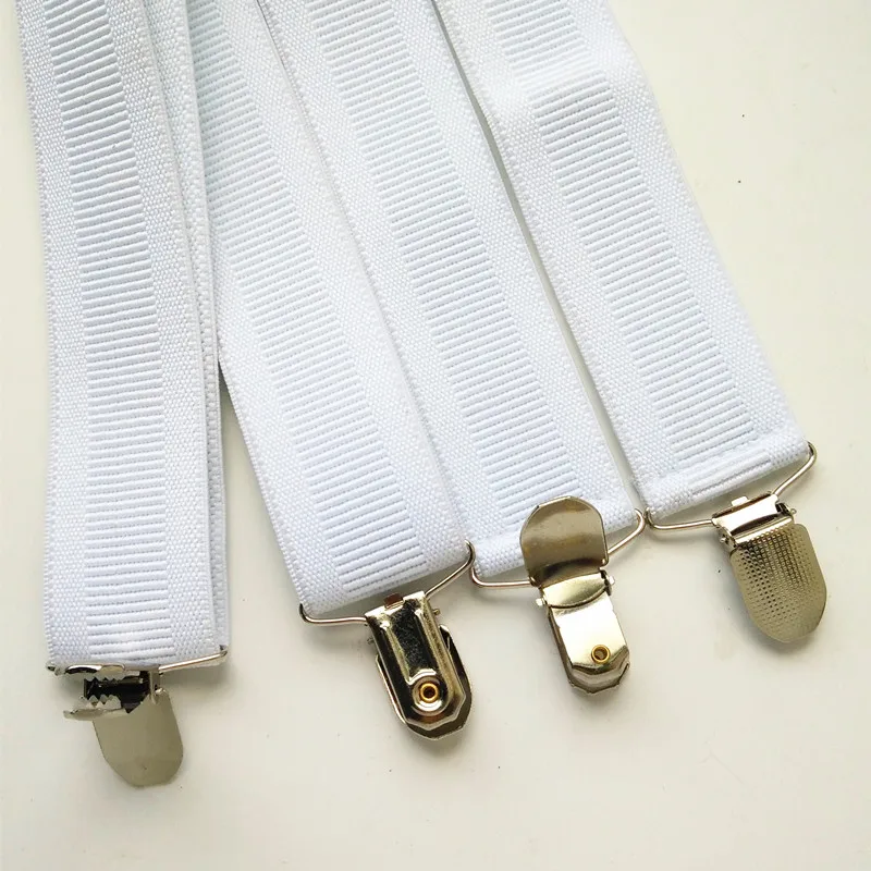 Bright White Rib Color Suspenders for Men Women New Arrival 3.5 Width X Back Adult Suspender