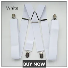 Bright White Rib Color Suspenders for Men Women New Arrival 3.5 Width X Back Adult Suspender
