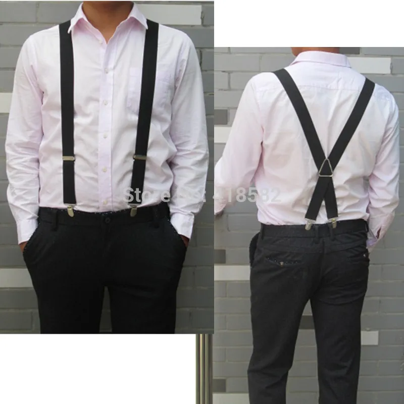 Bright White Rib Color Suspenders for Men Women New Arrival 3.5 Width X Back Adult Suspender