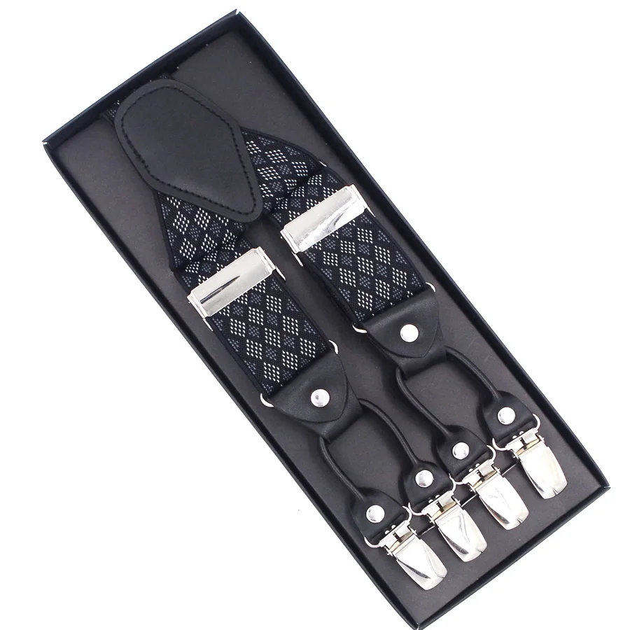 Adult Suspenders Man's Braces Vintage Casual Suspensorio Tirantes Trousers Strap Father/Husband's Gift 6 Clips 3.5*120cm