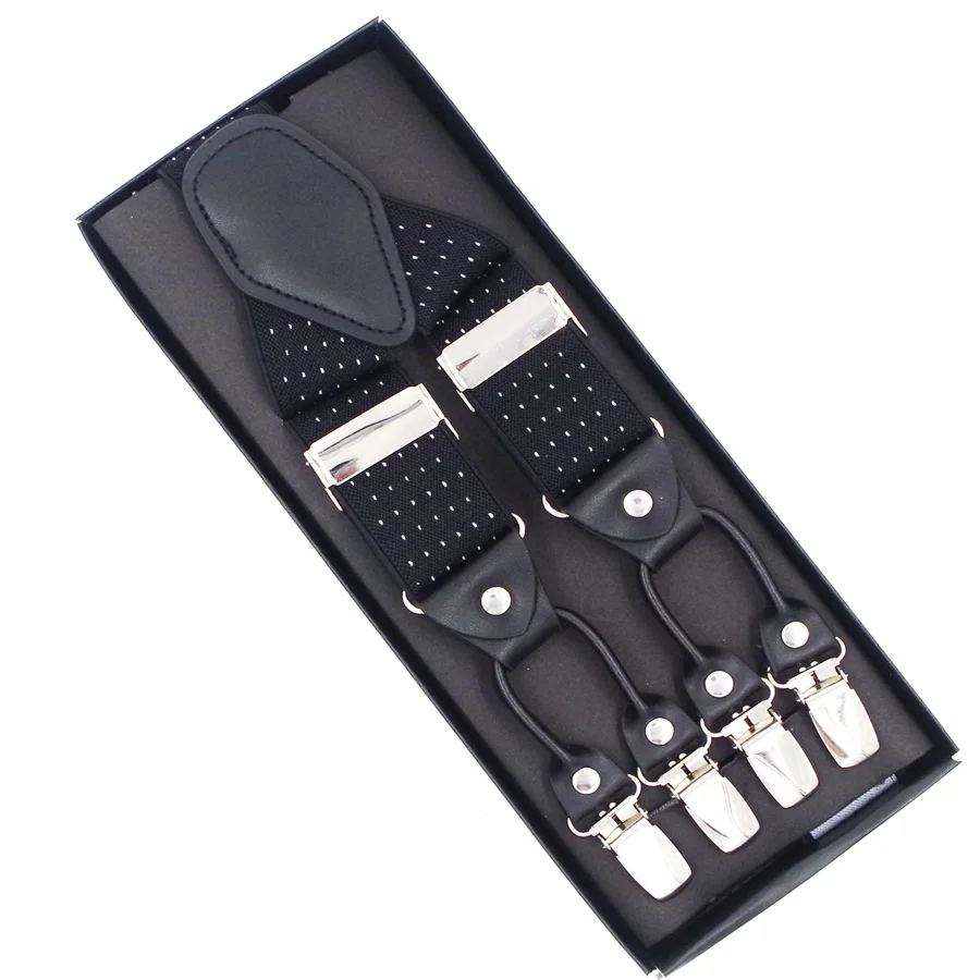 Adult Suspenders Man's Braces Vintage Casual Suspensorio Tirantes Trousers Strap Father/Husband's Gift 6 Clips 3.5*120cm
