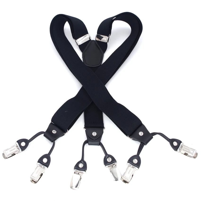 Adult Suspenders Man's Braces Vintage Casual Suspensorio Tirantes Trousers Strap Father/Husband's Gift 6 Clips 3.5*120cm