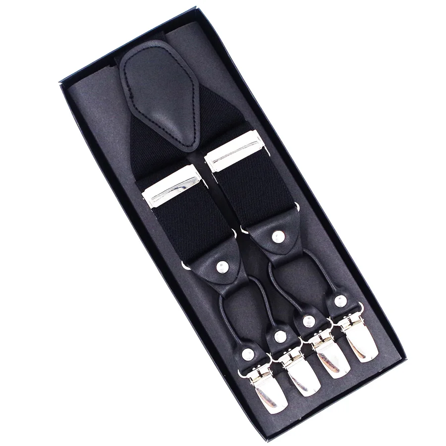 Adult Suspenders Man's Braces Vintage Casual Suspensorio Tirantes Trousers Strap Father/Husband's Gift 6 Clips 3.5*120cm