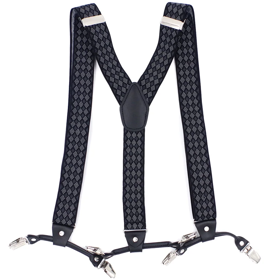 Adult Suspenders Man's Braces Vintage Casual Suspensorio Tirantes Trousers Strap Father/Husband's Gift 6 Clips 3.5*120cm