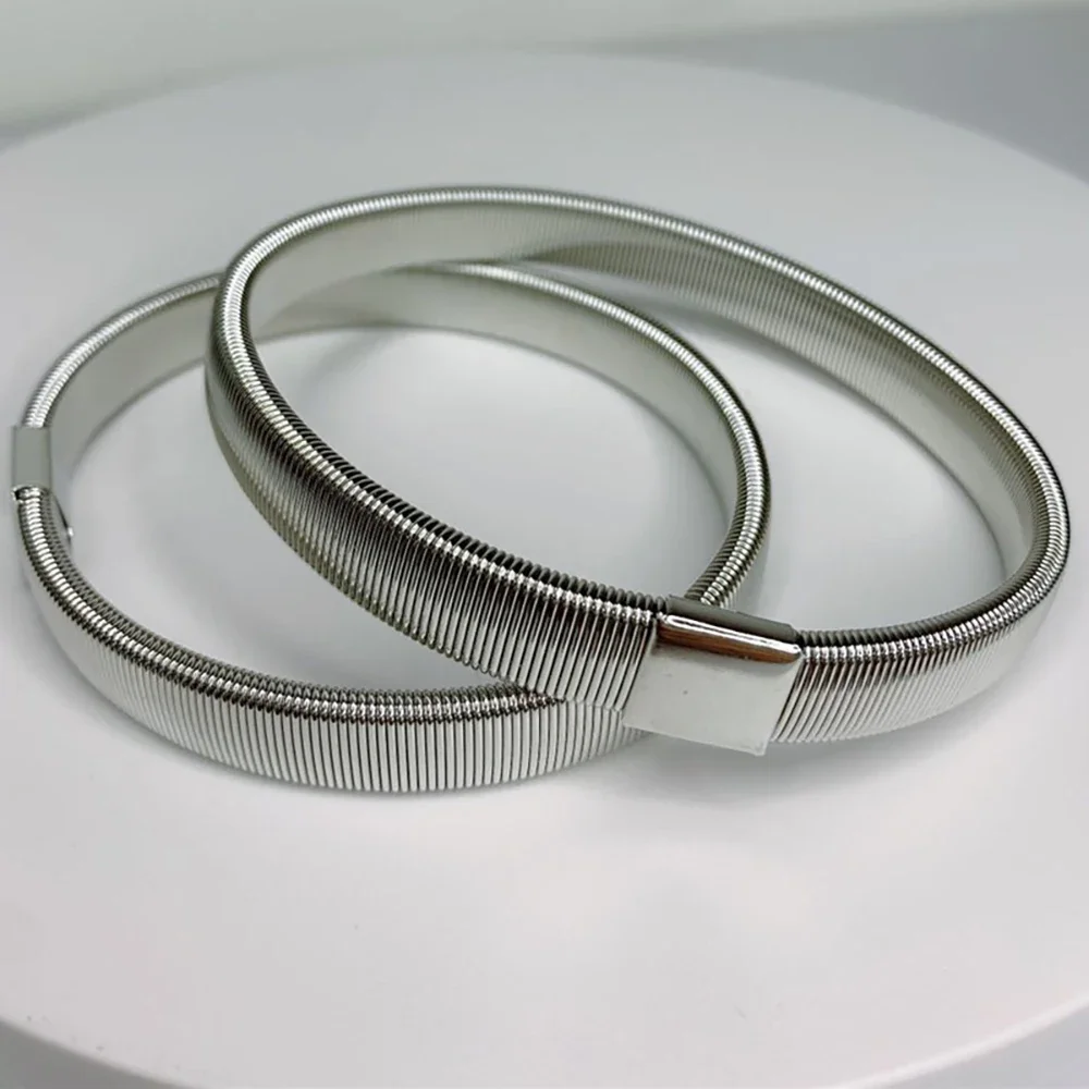 2pcs/pair Sleeve Garters Anti-Slip Shirt Sleeve Holders Garters Stretch Metal Armbands Sleeve Garters for Women Men