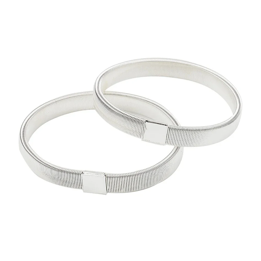 2pcs/pair Sleeve Garters Anti-Slip Shirt Sleeve Holders Garters Stretch Metal Armbands Sleeve Garters for Women Men