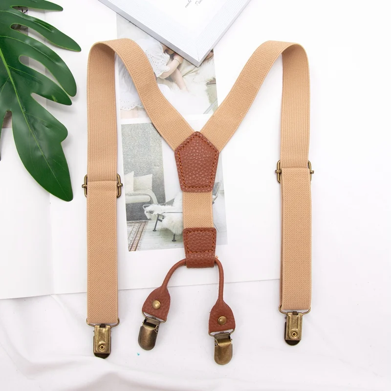Suspenders Kids Boy Girl Childrens Christmas Gift Designer Wedding Costume Adjustable Y-Back Black Braces Clothing Accessories