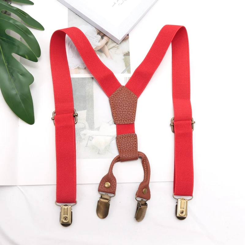 Suspenders Kids Boy Girl Childrens Christmas Gift Designer Wedding Costume Adjustable Y-Back Black Braces Clothing Accessories