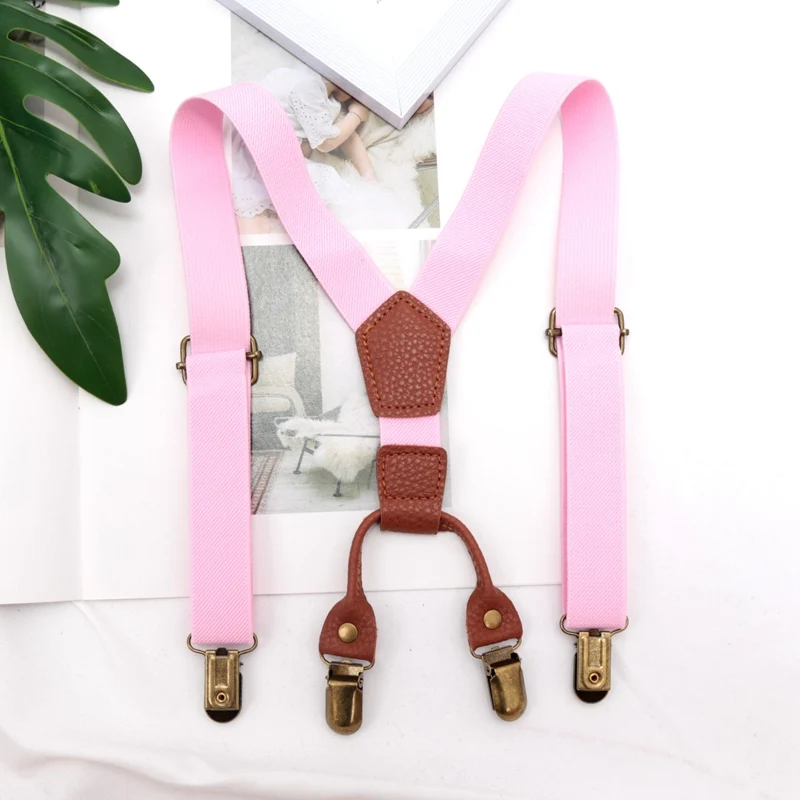 Suspenders Kids Boy Girl Childrens Christmas Gift Designer Wedding Costume Adjustable Y-Back Black Braces Clothing Accessories