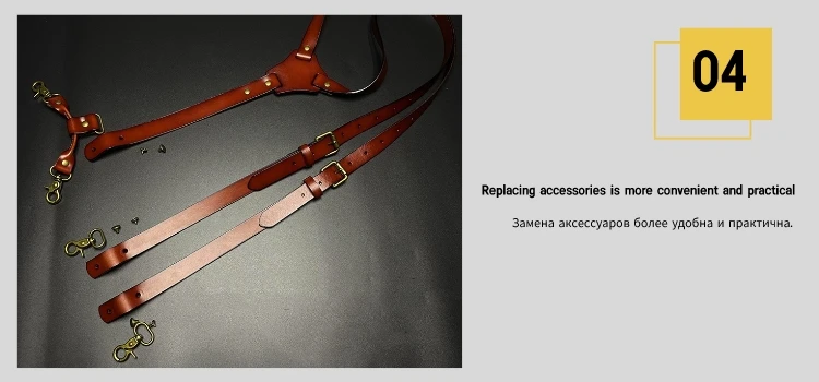 2*125cm Vintage Genuine Leather Man Suspenders 4-Hook Y-Back Adjustable Suspenders GUCUANNVIC Suspenders Pants Women Braces