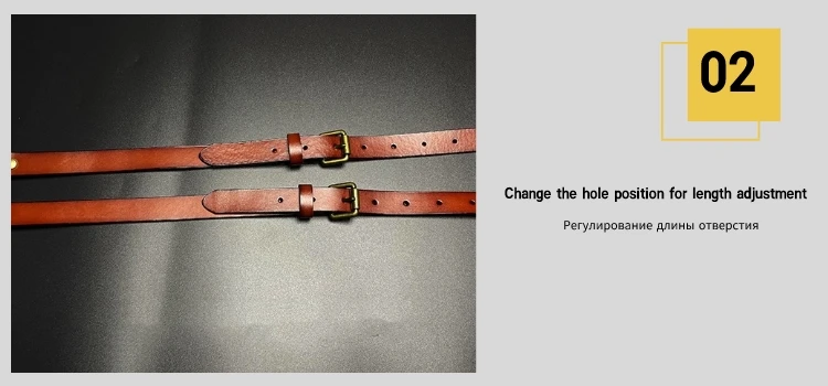 2*125cm Vintage Genuine Leather Man Suspenders 4-Hook Y-Back Adjustable Suspenders GUCUANNVIC Suspenders Pants Women Braces