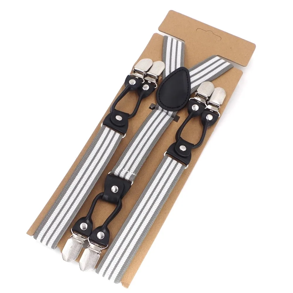Man's Suspenders Adult Braces Male Vintage Adult Suspensorio Trousers Strap Father/Husband's Gift 2.5*120cm Black Leather NEW