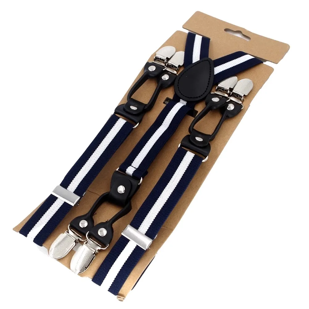 Man's Suspenders Adult Braces Male Vintage Adult Suspensorio Trousers Strap Father/Husband's Gift 2.5*120cm Black Leather NEW