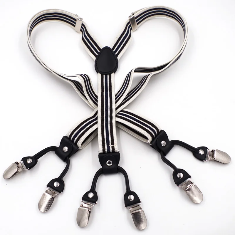 Man's Suspenders Adult Braces Male Vintage Adult Suspensorio Trousers Strap Father/Husband's Gift 2.5*120cm Black Leather NEW