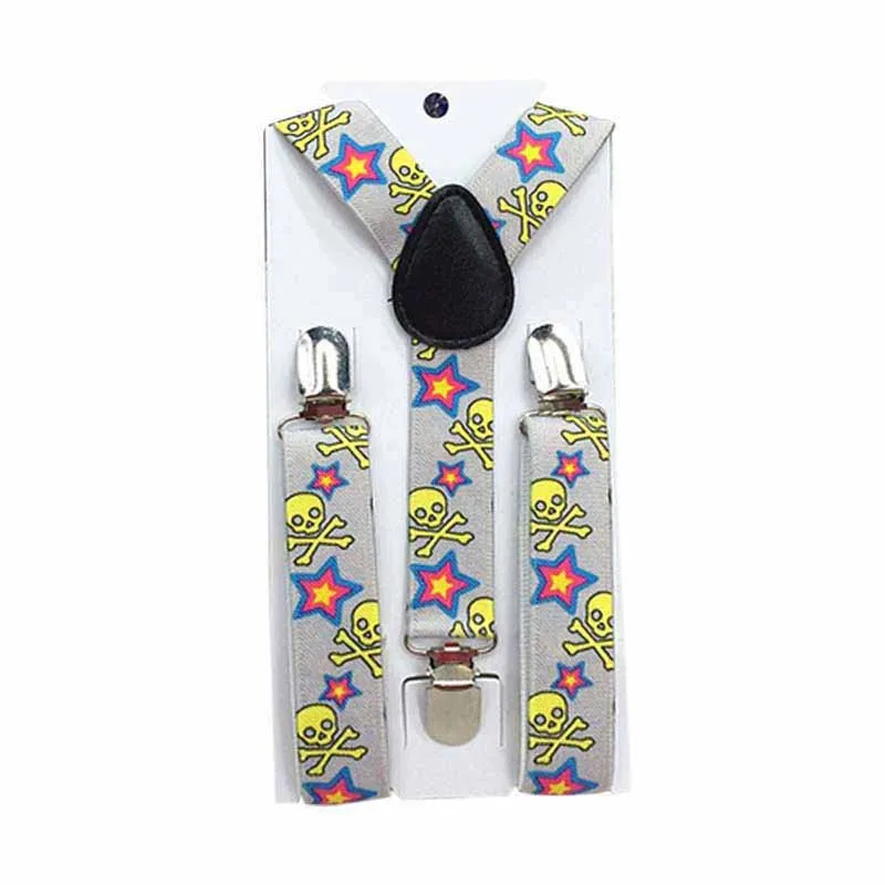 Wear Suspenders Children Adjustable Belt Pants Holder Elastic 3 Clips Y-Back Braces Clips Christmas Festive HB18
