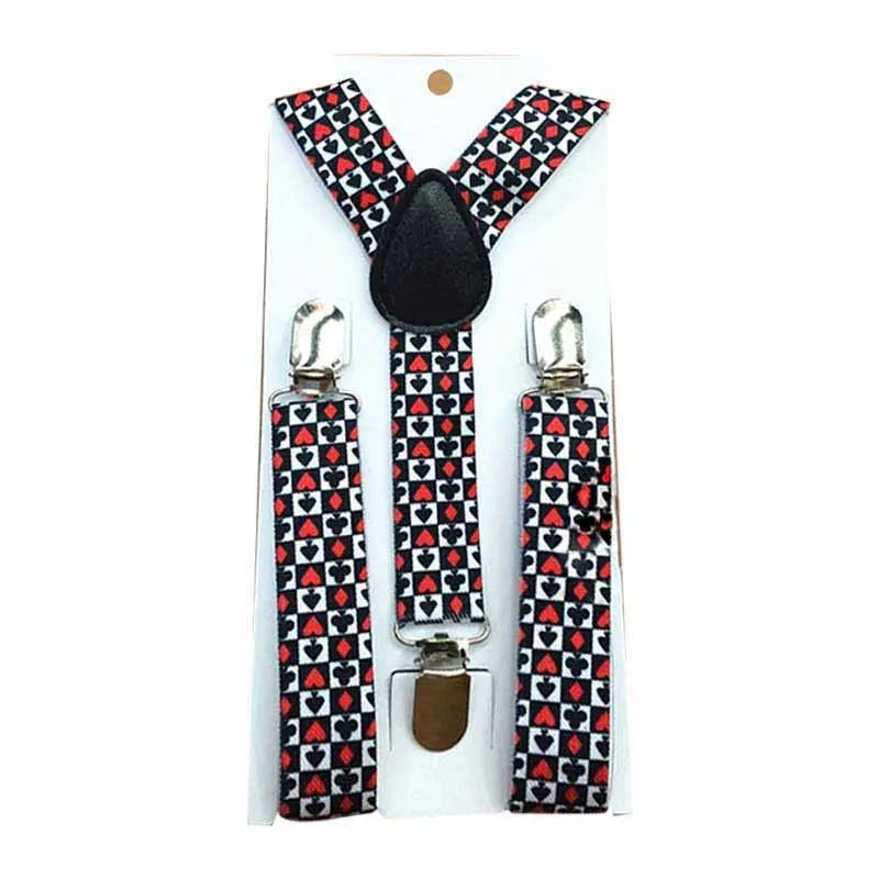 Wear Suspenders Children Adjustable Belt Pants Holder Elastic 3 Clips Y-Back Braces Clips Christmas Festive HB18