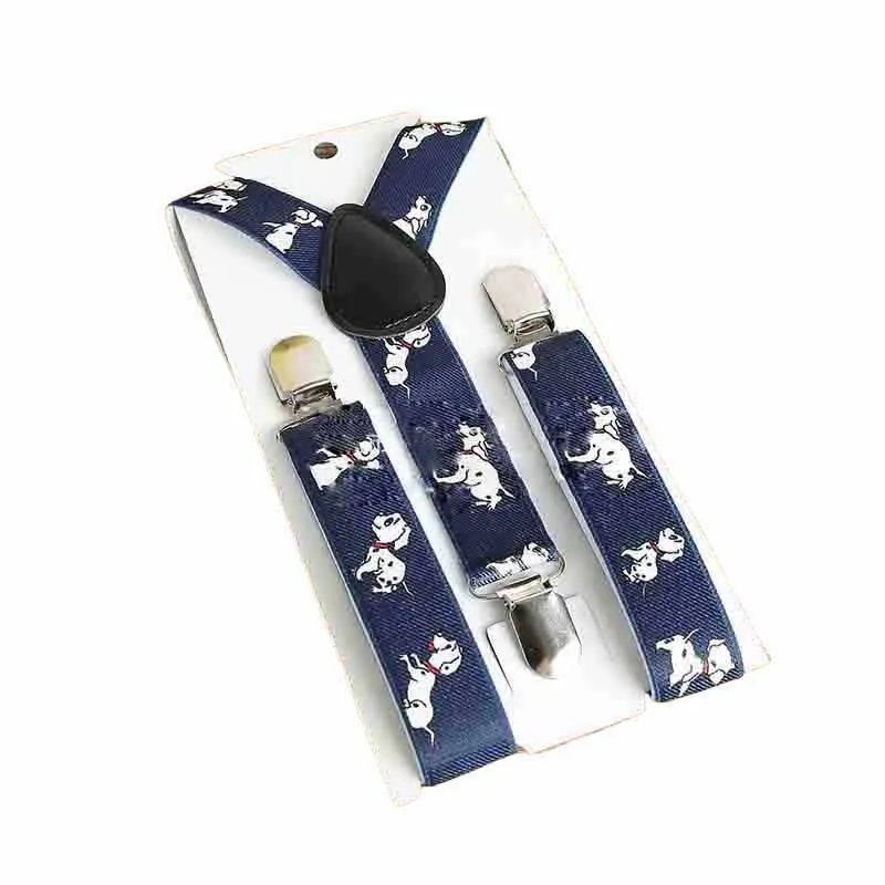 Wear Suspenders Children Adjustable Belt Pants Holder Elastic 3 Clips Y-Back Braces Clips Christmas Festive HB18