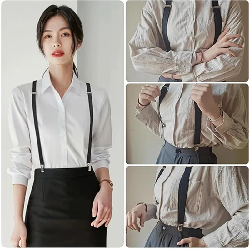 Suspenders For Men Pants Apparel Adult Suspender Man Shirt Dress Women Wedding Party Solid Colors Suit Skirt With Braces Straps