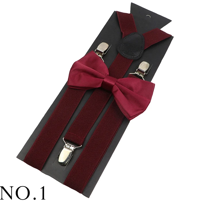 Elastic Leather Suspenders Bowtie Set Braces Men Women Sage Green Adjustable Braces Straps For Wedding Y-Back Shirt Accessories