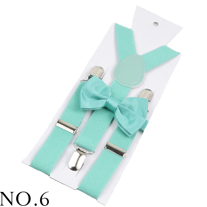 Elastic Leather Suspenders Bowtie Set Braces Men Women Sage Green Adjustable Braces Straps For Wedding Y-Back Shirt Accessories