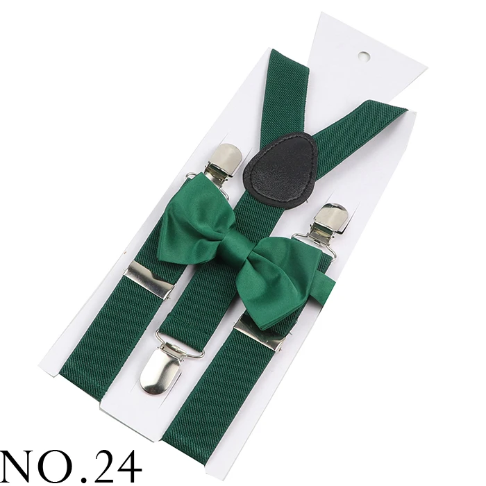 Elastic Leather Suspenders Bowtie Set Braces Men Women Sage Green Adjustable Braces Straps For Wedding Y-Back Shirt Accessories