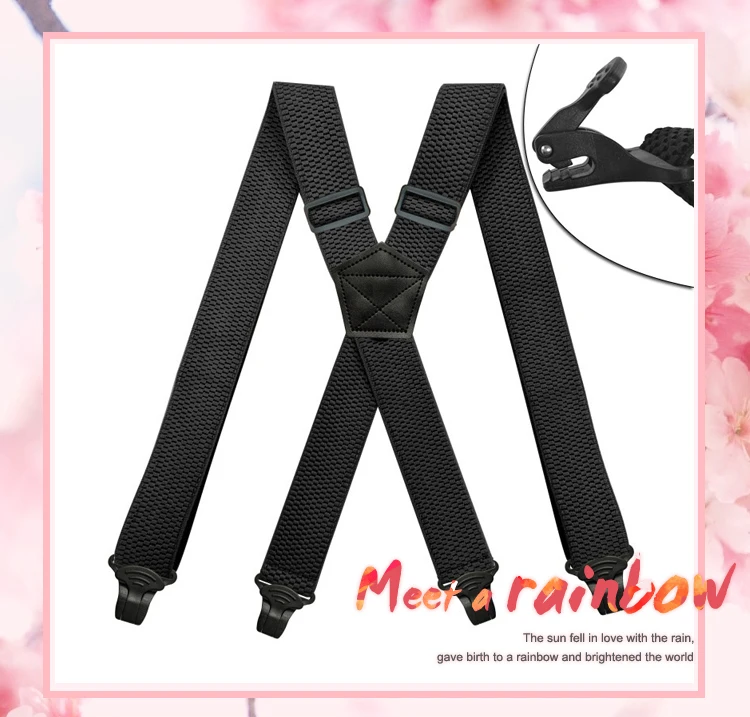 3.5*120cm Adult Men's Suspender X-Type Elastic Braces 4 Clips Plastic Buckles Strap Harness Man Work Male Jockstrap Accessories